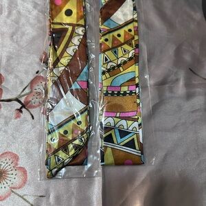 Geometric Patterned twilly Scarf set